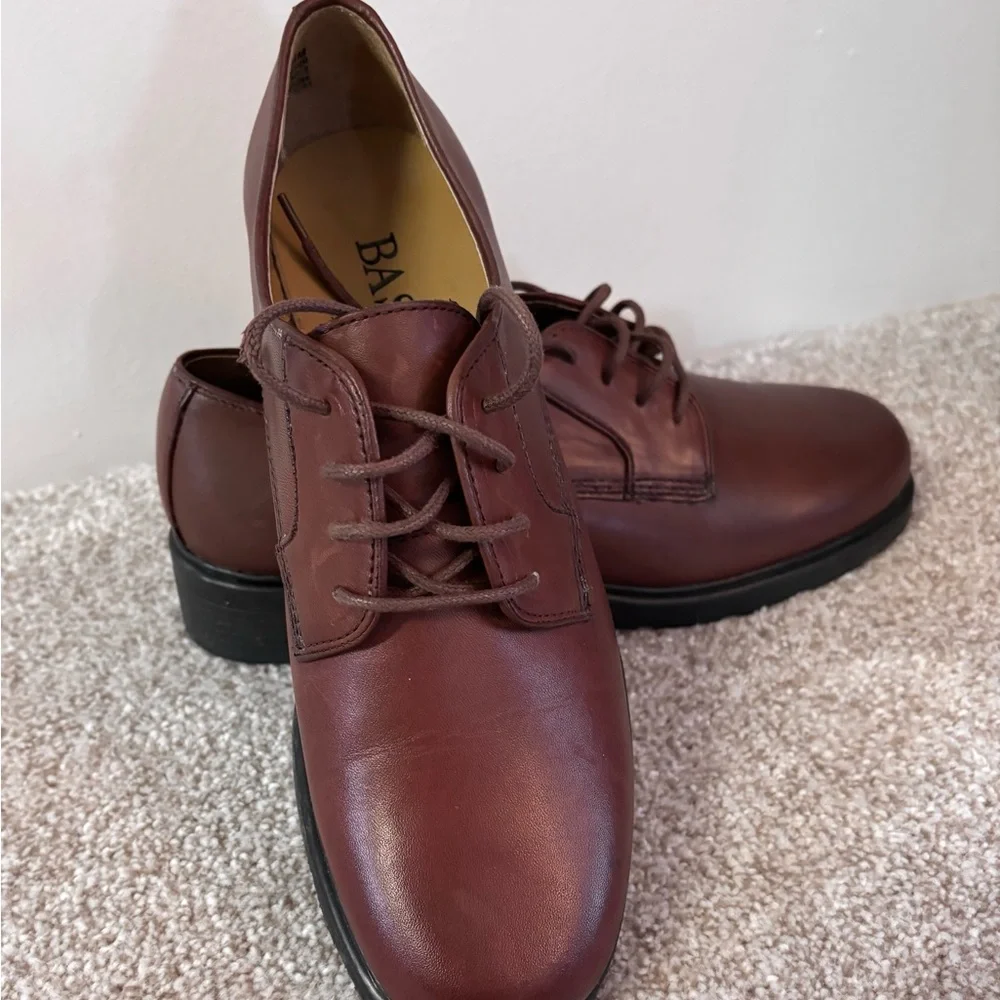 BASS Men's Brown Leather Oxfords 
